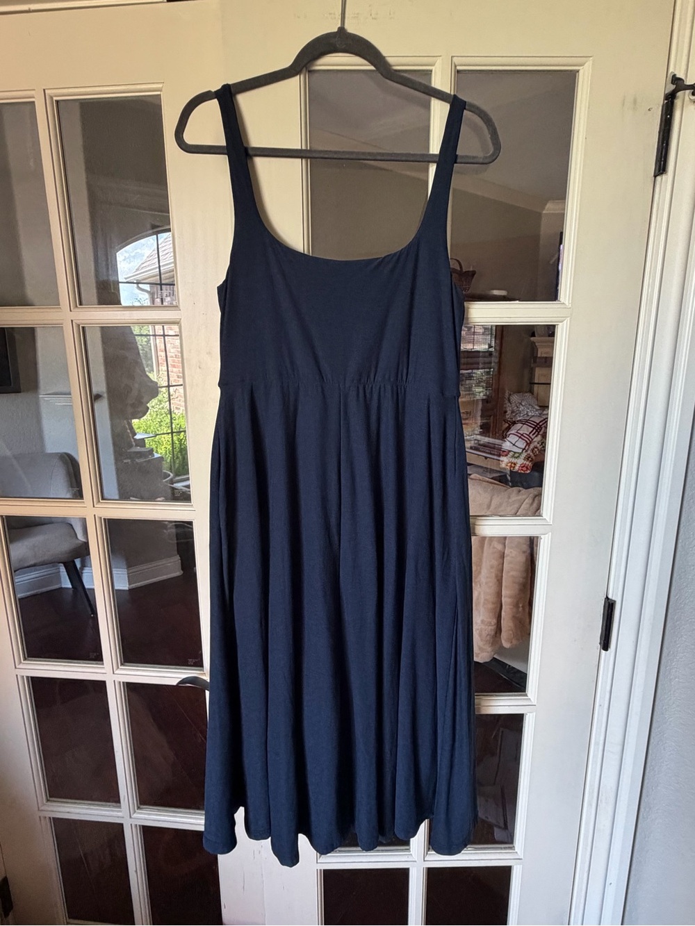 Beyond Yoga Navy Scoop-Neck Midi Dress - worn once!